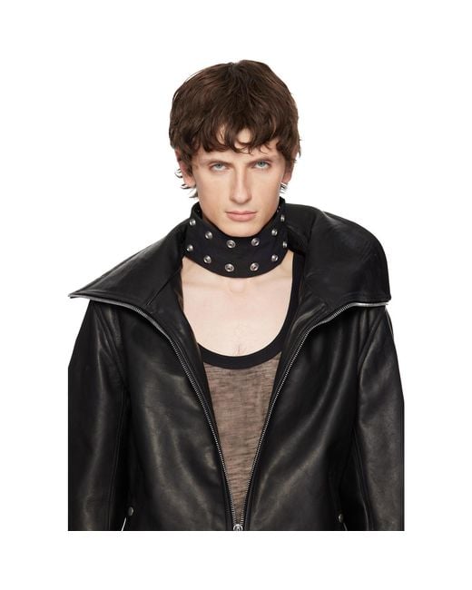 Rick Owens Concordians Strobe Neck Band Choker in Black for Men | Lyst