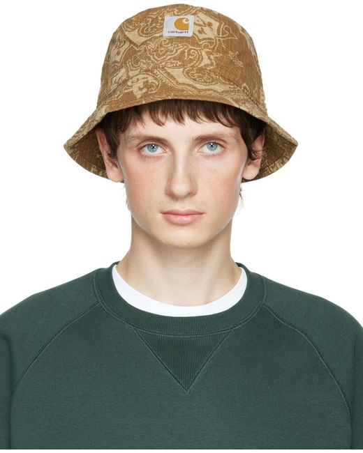 Carhartt WIP Cotton Brown Verse Bucket Hat in Green for Men | Lyst UK
