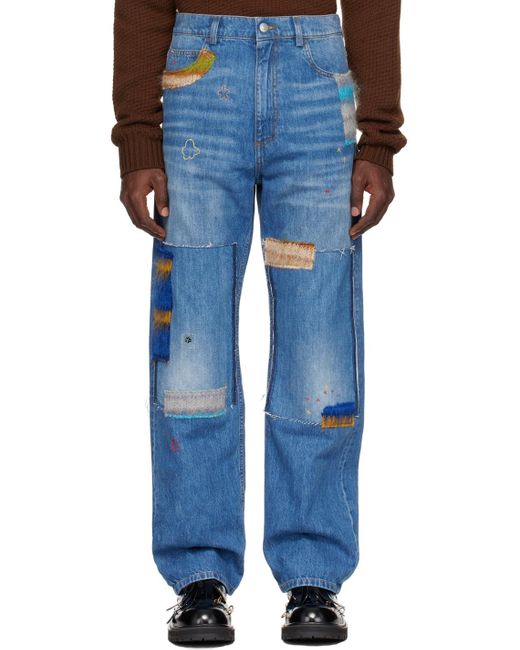 Marni Blue Patch Jeans for men