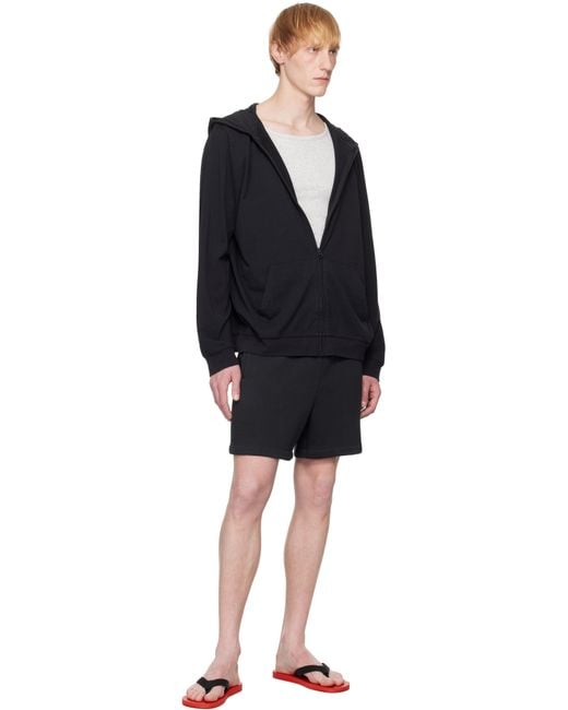 メンズ Skims ブラック Jersey Lounge ジップアップフーディ Blue