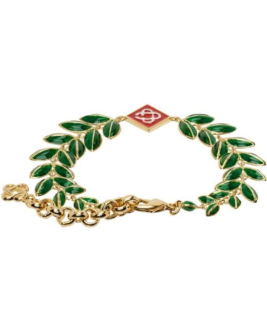 Casablancabrand Green Laurel Leaf Bracelet for men
