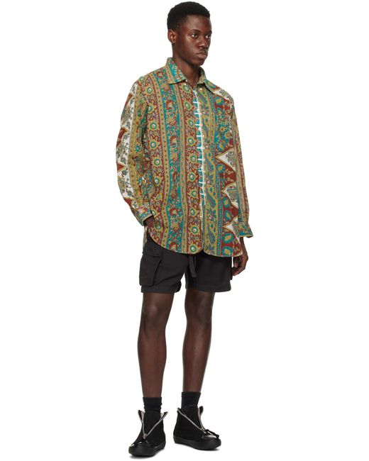メンズ Maharishi ブラック Hemp Cargo Asym Track ショートパンツ Black