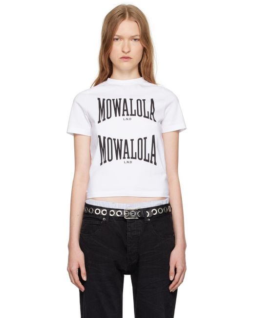 Mowalola Double Sweat T-Shirt in Black | Lyst UK