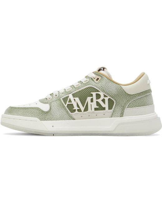 Amiri Black Pebbled Classic Low Sneakers for men