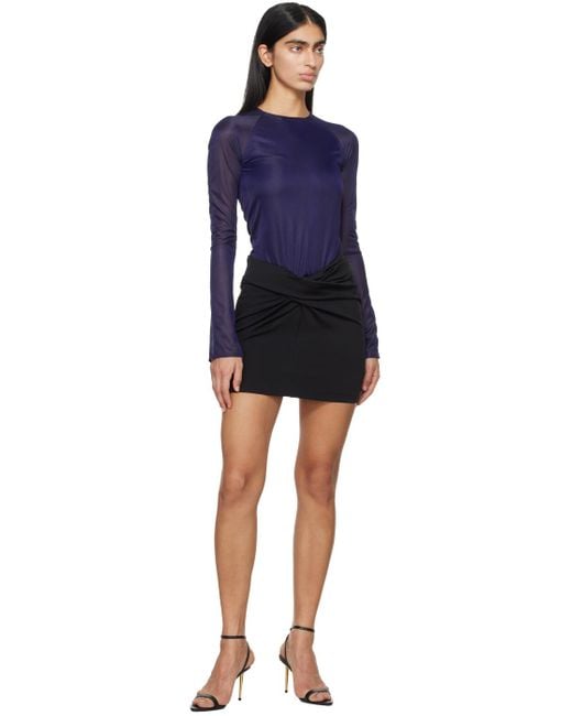 16Arlington Blue & Black Tevra Minidress