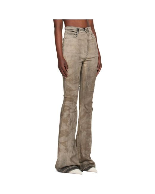Rick Owens Natural Temple Bolan Bootcut Jeans
