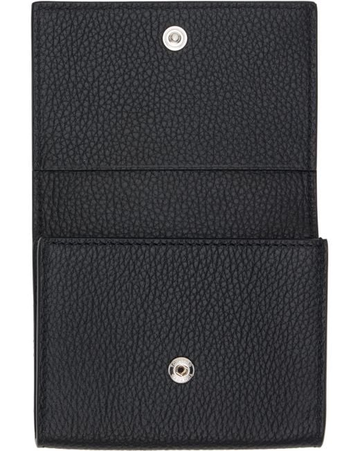 Tom Ford Black Soft Grain Leather Slim Card Holder for men