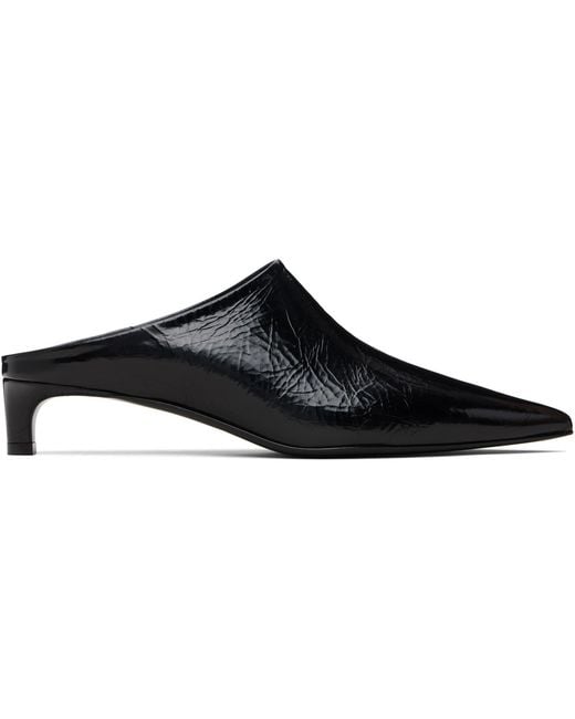 Jil Sander Black Mule Heels
