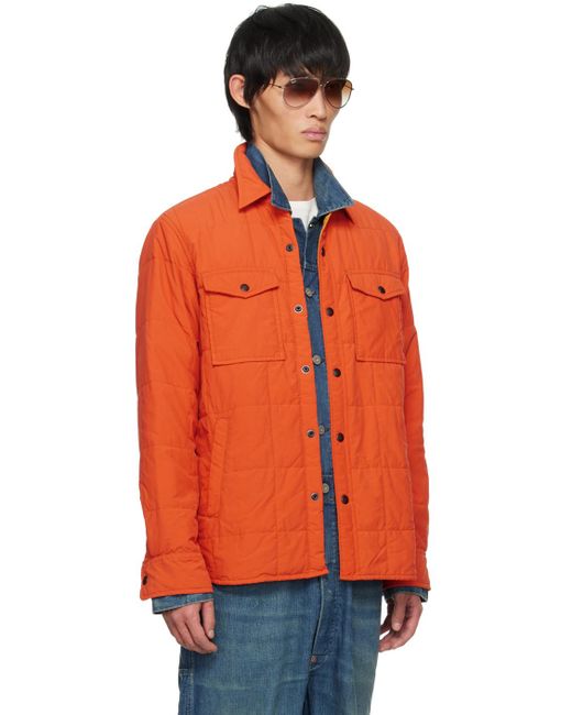 RRL Orange Quilted Jacket for men