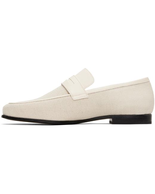 Totême  Black Toteme Off-white 'the Canvas' Penny Loafers