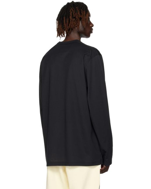 Y-3 Black Premium Long Sleeve T-shirt for men