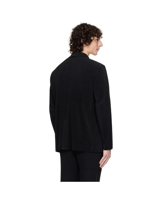 Homme Plissé Issey Miyake Black Tailored Pleats 2 Blazer for men