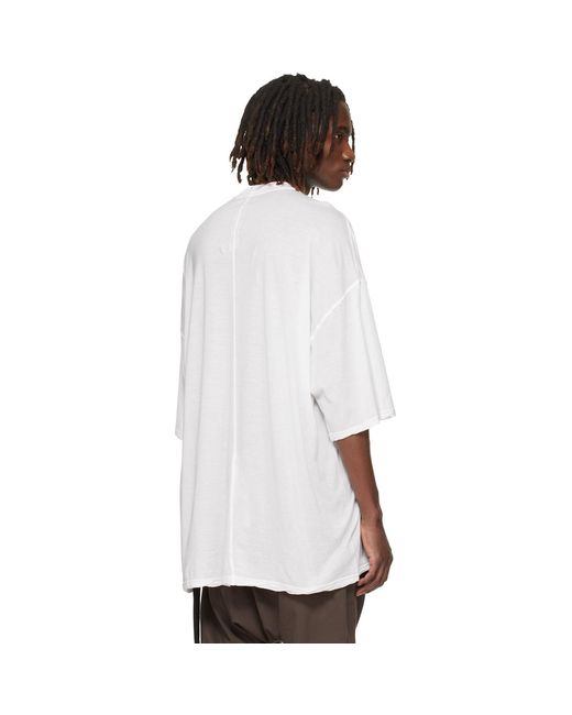 Rick Owens White Off- Temple Tommy T-Shirt for men