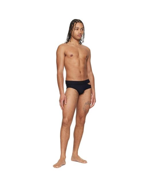 Louis-Gabriel Nouchi Black Asymmetrical Opening Briefs for men