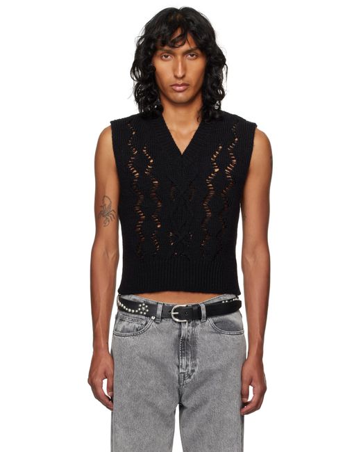 Gilet Michigan Noir En Tricot Câblé Our Legacy pour homme en coloris Black