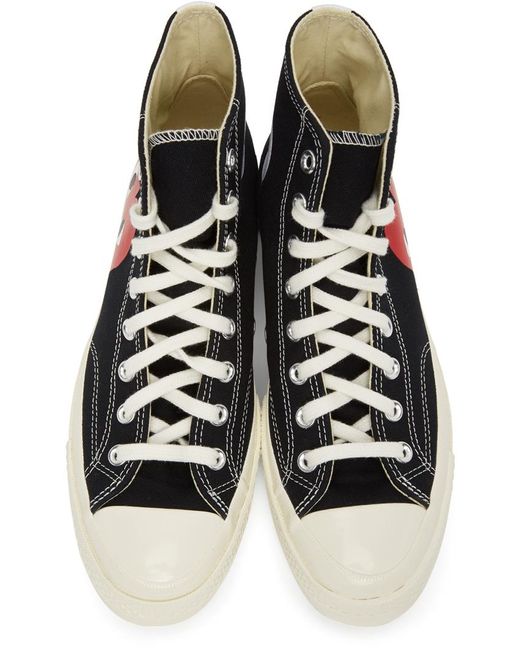 COMME DES GARÇONS PLAY Black Converse Edition Half Heart Chuck 70 High Sneakers for men