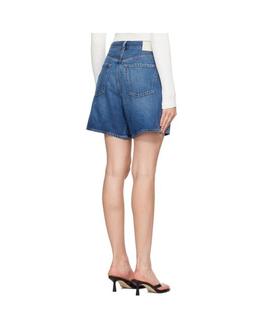 Citizens of Humanity Blue Brynn Drawstring Denim Shorts