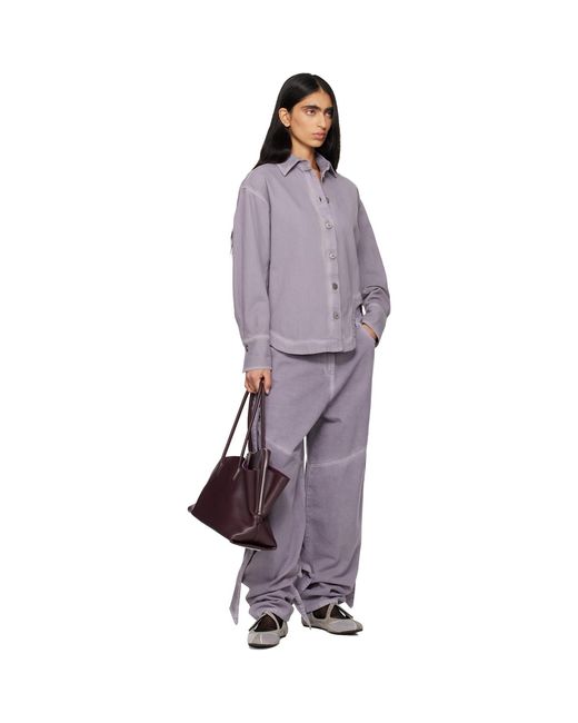 The Attico Brown Burgundy 'La Passeggiata Medium' Top Handle Bag