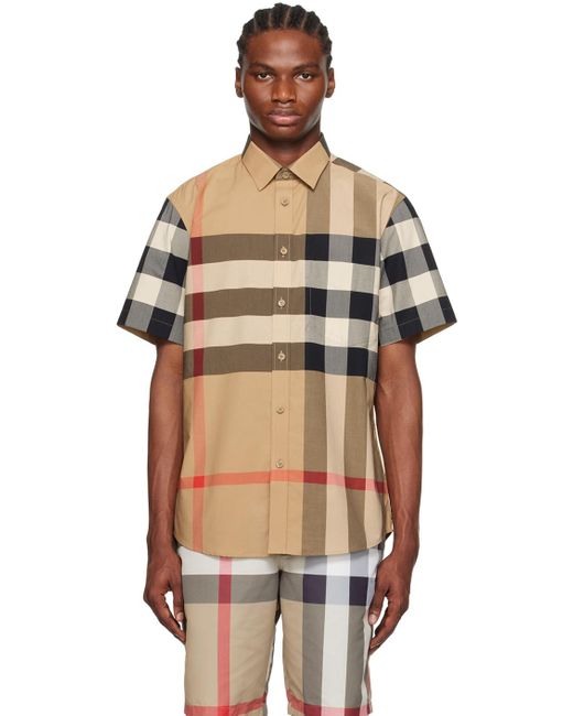Burberry Beige Vintage Check Shirt for Men | Lyst Canada