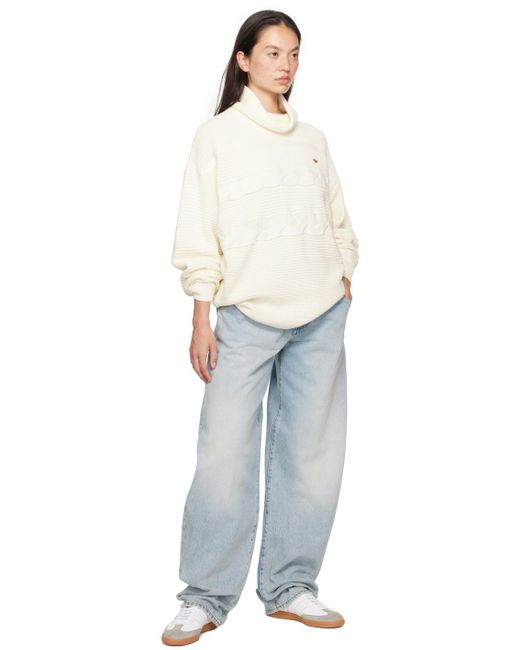 Col Roule Surdimensionne Blanc Casse adidas Originals en coloris Blanc Lyst