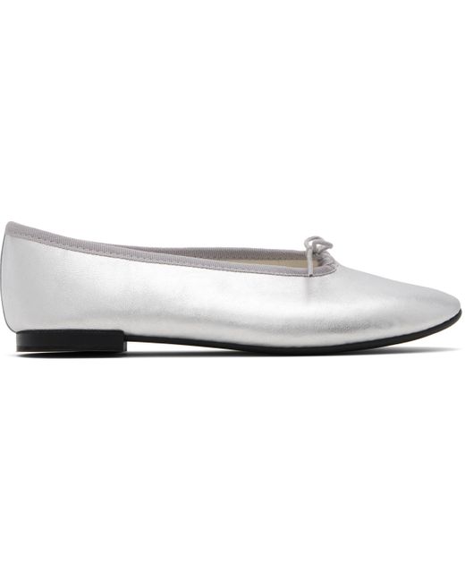 Ballerines Lilouh Argentées À Bout En Amande Repetto en coloris Black