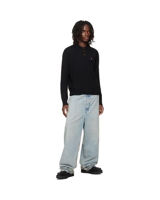 Vivienne Westwood Black Mark L/Polo for men