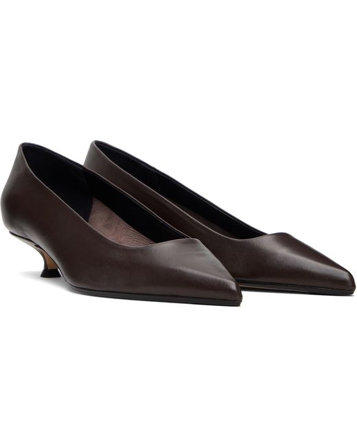 Aeyde Gray Cari Pointed-Toe Heels