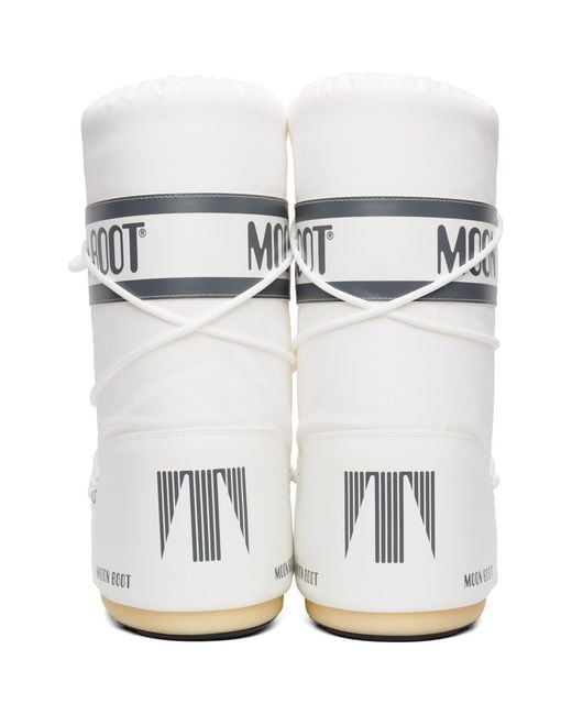 Moon Boot White Icon Nylon Boots for men
