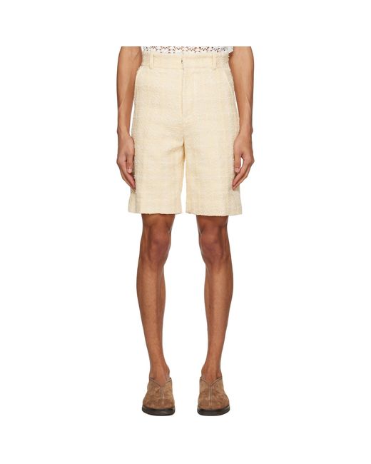 young n sang Natural Sequined Shorts for men
