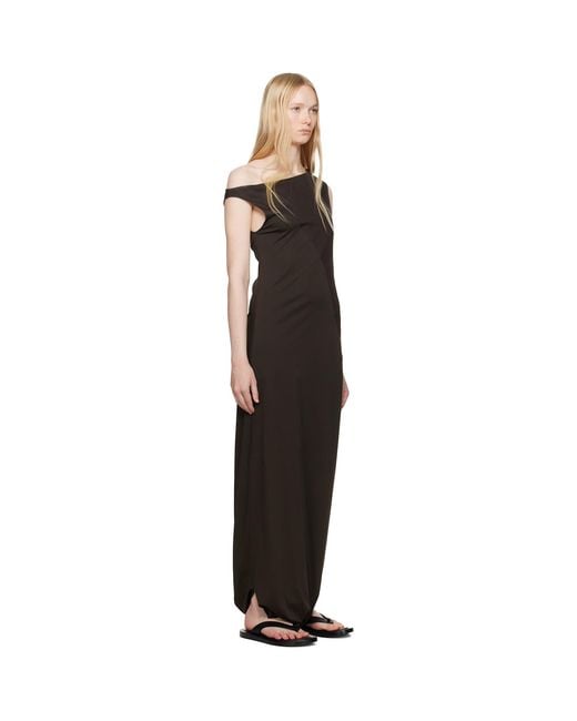 Ruohan Black Twist Maxi Dress