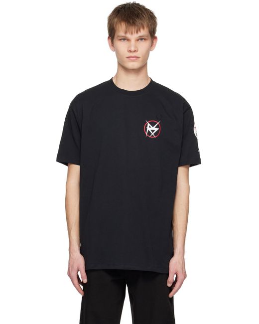 Raf Simons Black Printed T-shirt for men