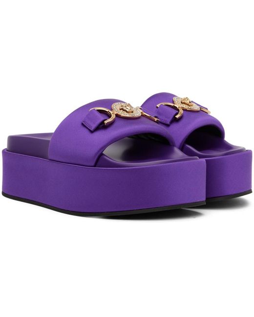 Versace Purple '95 Satin Platform Sandal