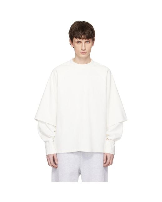 Seventh White Off- Raglan Layered Longsleeve T-Shirt for men