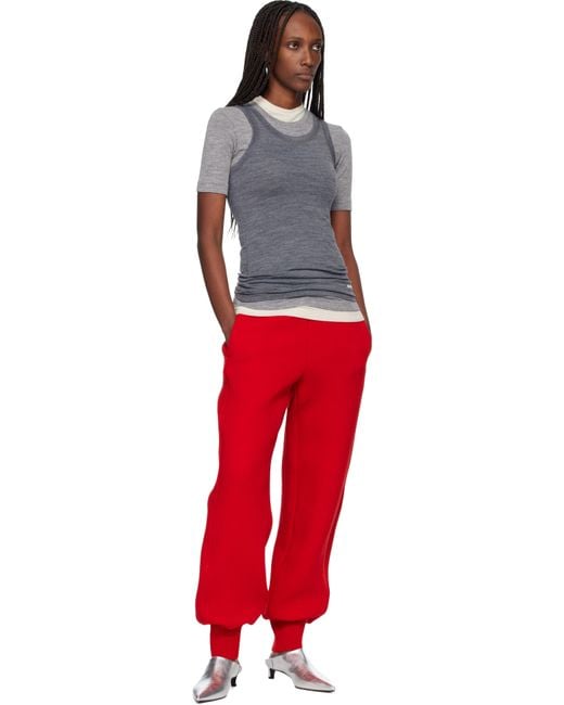 Jil Sander Black Lightweight Technical Wool Jersey Tank Top