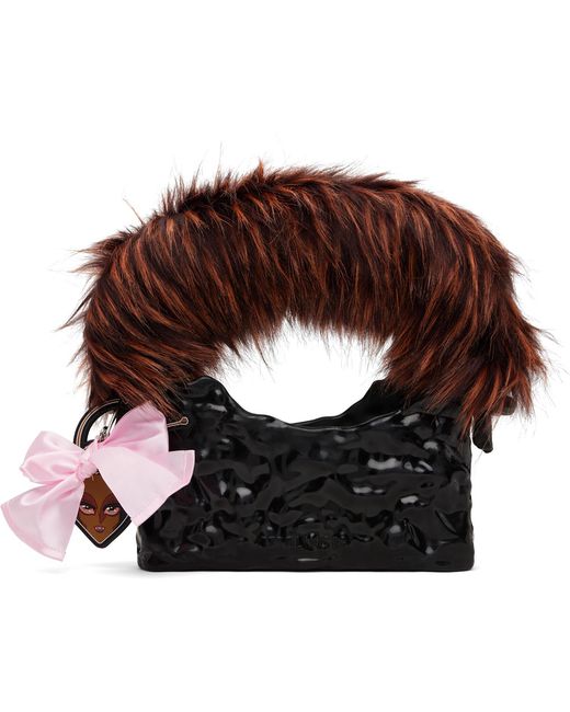 OTTOLINGER Brown Furry Baguette Ceramic Bag