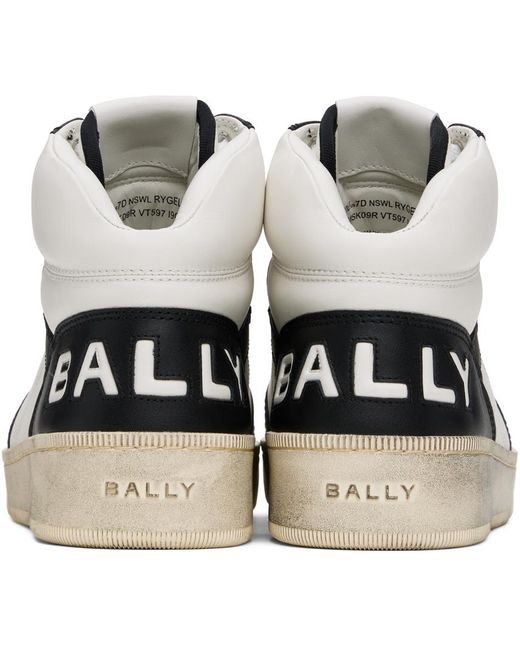 Bally Black & White Raise High-top Sneakers for men
