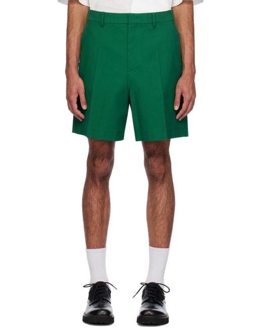 Short vert à plis Valentino pour homme en coloris Green
