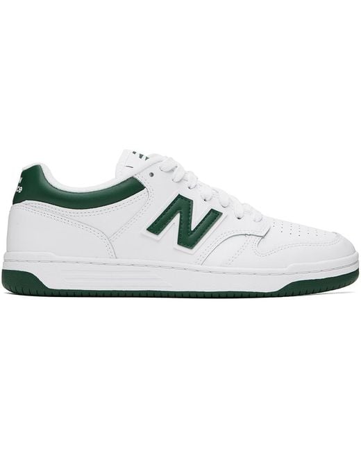 New Balance Black & Green 480 Sneakers