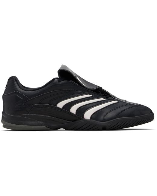 Adidas Originals Black Faux-Leather Predator Sala Sneakers for men