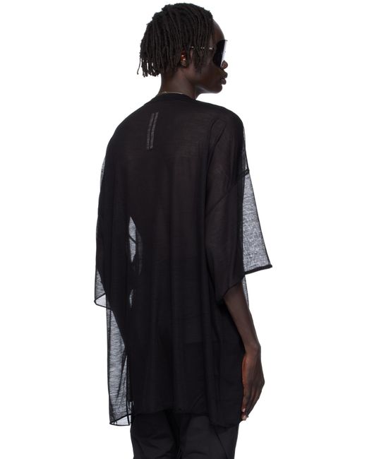 Rick Owens Black Concordians Tommy T-Shirt for men