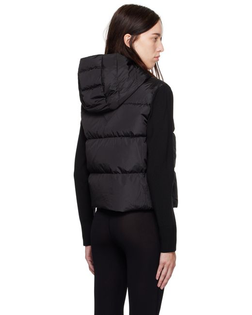 Canada Goose Black Hybridge Wide Quilt Knit Down Jacket