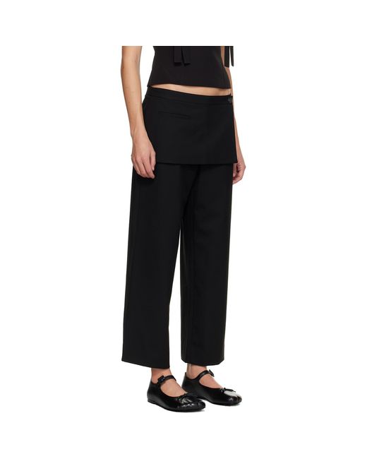 Sandy Liang Black Mott Trousers