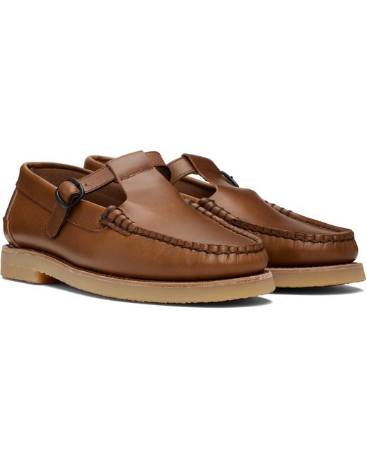 Hereu Black Alber Rubber Veg Tan Loafers for men