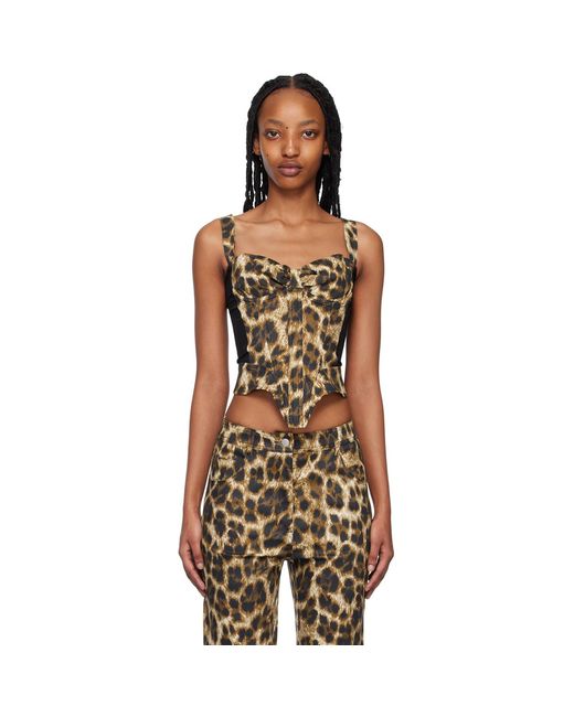 Miaou Black Brown Deville Tank Top