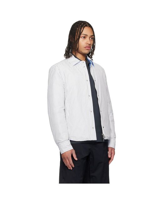 Moncler White Reversible Down Shirt Jacket for men