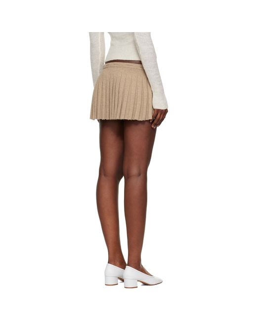 GUIZIO Black Taupe Vivienne Miniskirt