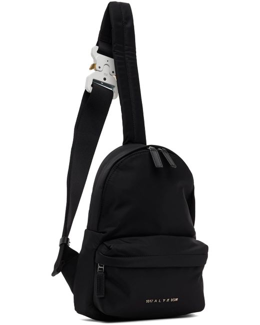 1017 ALYX 9SM Black Buckle Crossbody Backpack for men