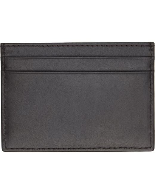 Boss Black Logo Stamp Leather Card Holder for men