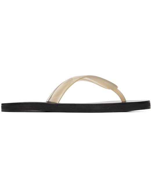 Ancient Greek Sandals Black Off- Saionara Jelly Flip-Flops