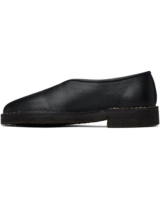 Chaussures à enfiler noires à passepoils Lemaire en coloris Black